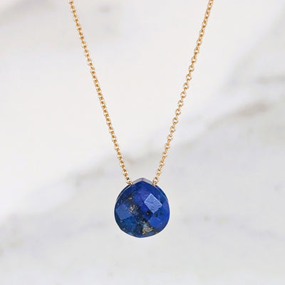 lapis lazuli September birthstone necklace 