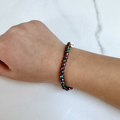 rainbow hematite children's bracelet