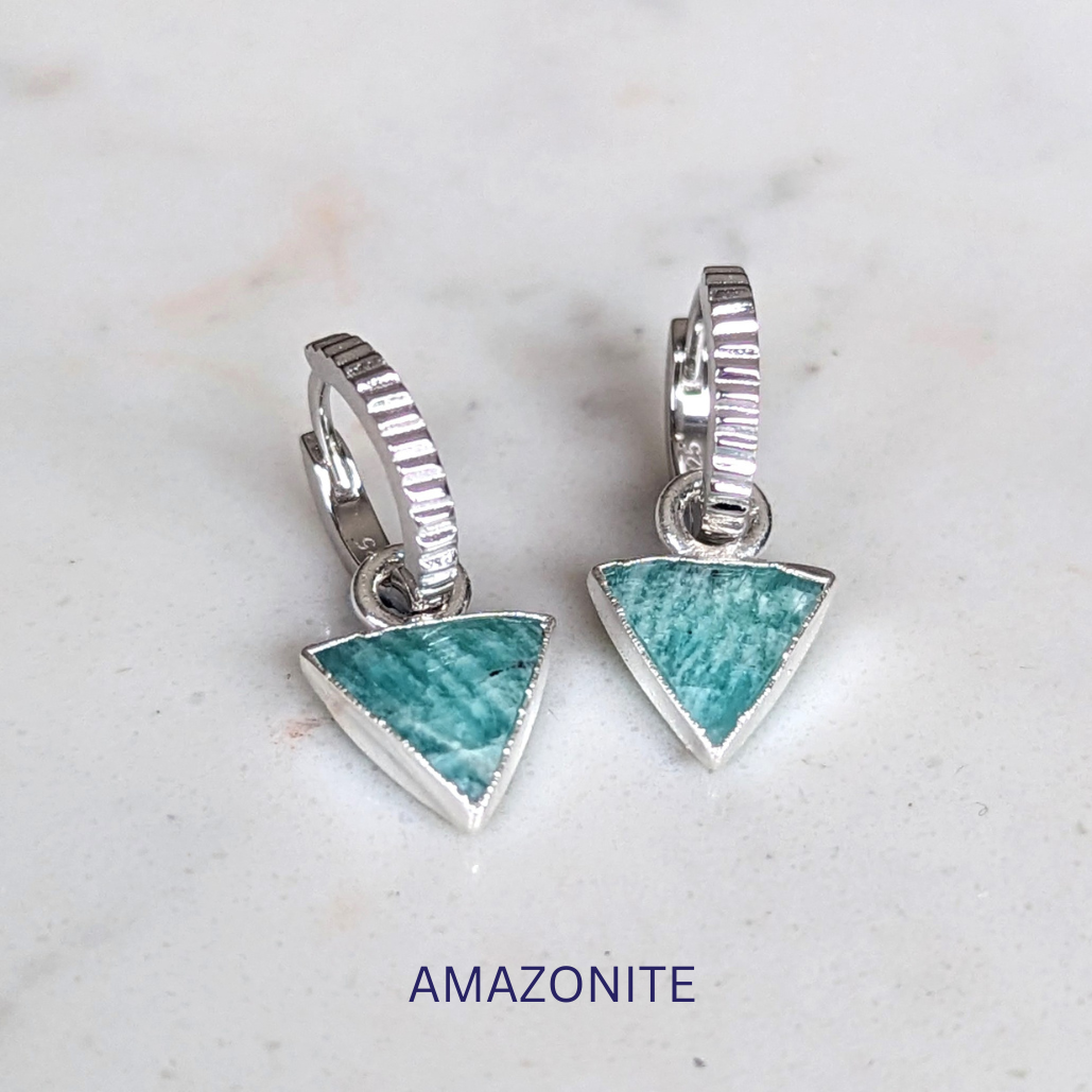 The Triangle Interchangeable Gemstone Earring Charms