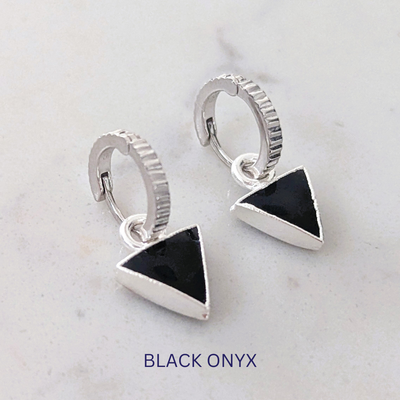 The Triangle Interchangeable Gemstone Earring Charms