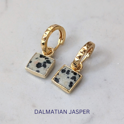 The Square Interchangeable Gemstone Earring Charms