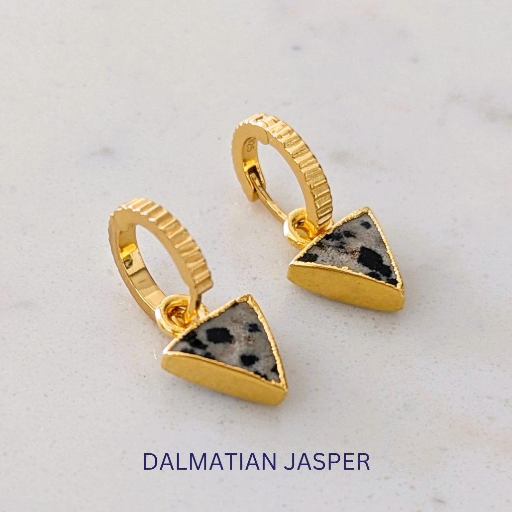 dalmatian jasper earrings