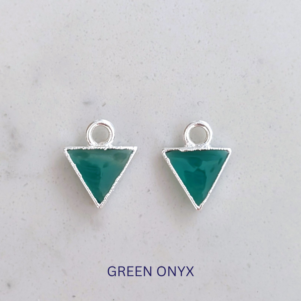 The Triangle Interchangeable Gemstone Earring Charms