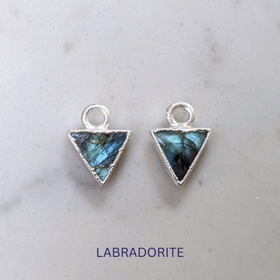 The Triangle Interchangeable Gemstone Earring Charms