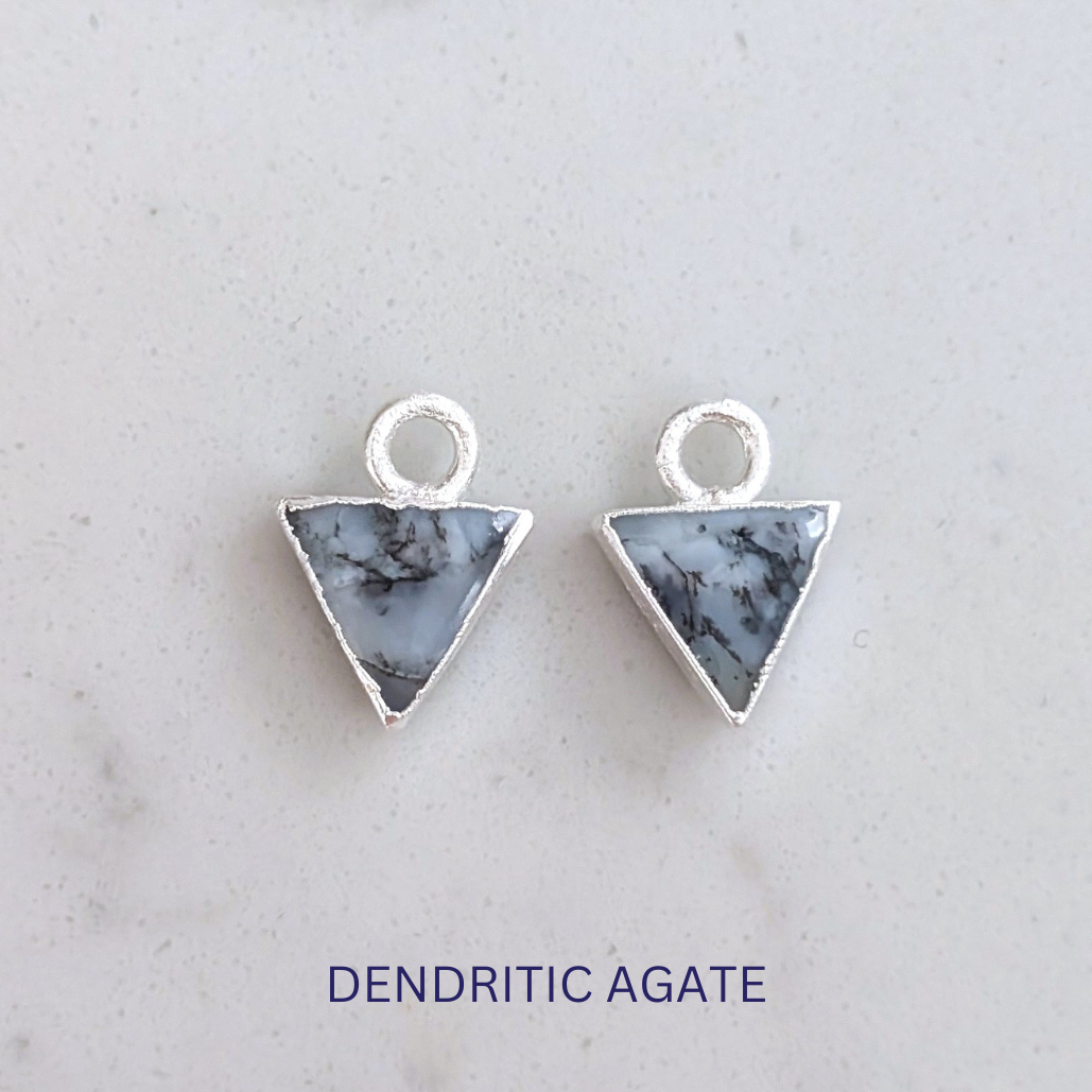 The Triangle Interchangeable Gemstone Earring Charms