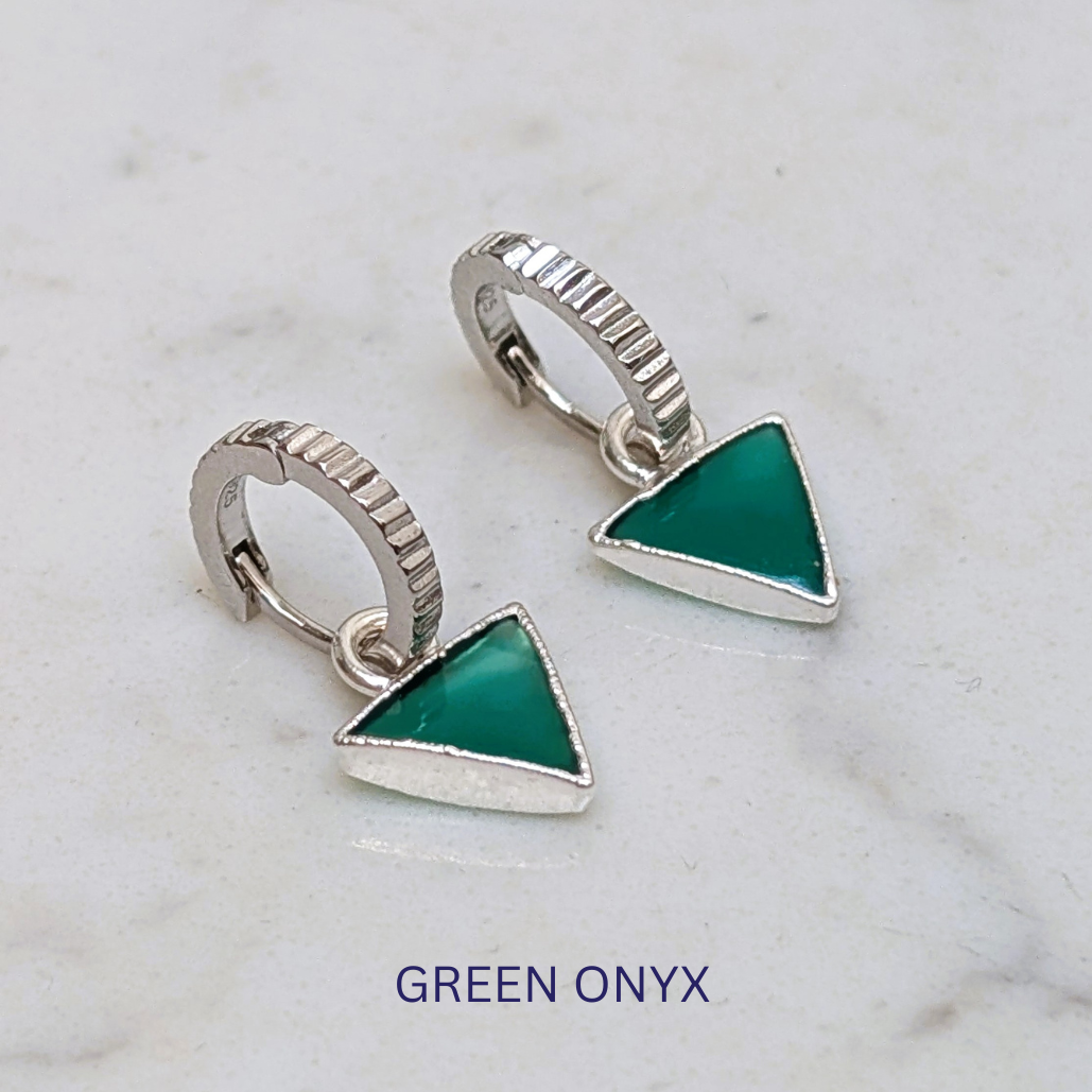 The Triangle Interchangeable Gemstone Earring Charms