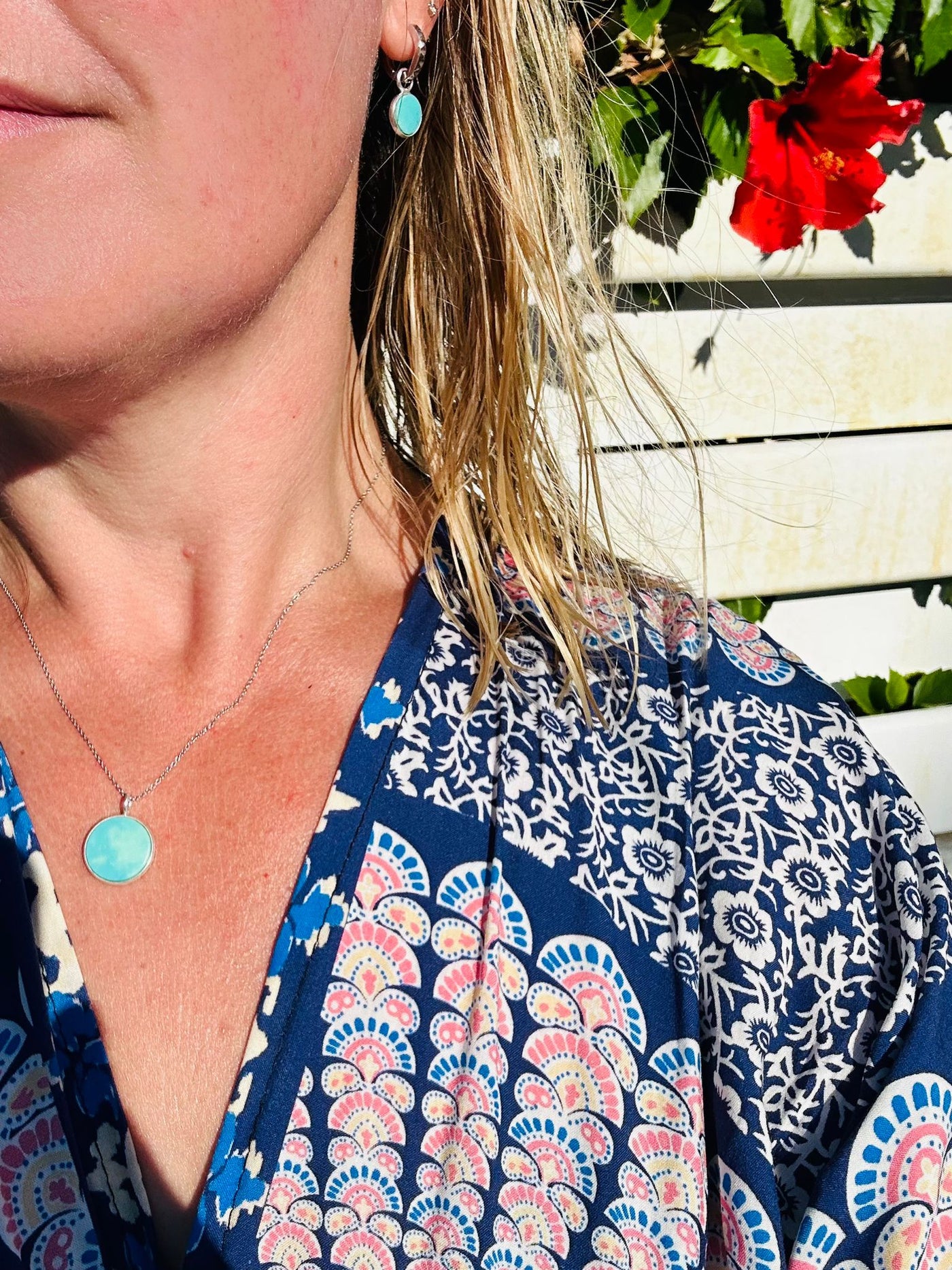 The Circle Turquoise December Birthstone Necklace | Wellbeing & Good Fortune