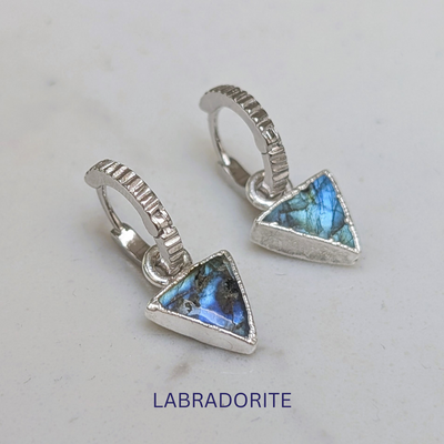 The Triangle Interchangeable Gemstone Earring Charms