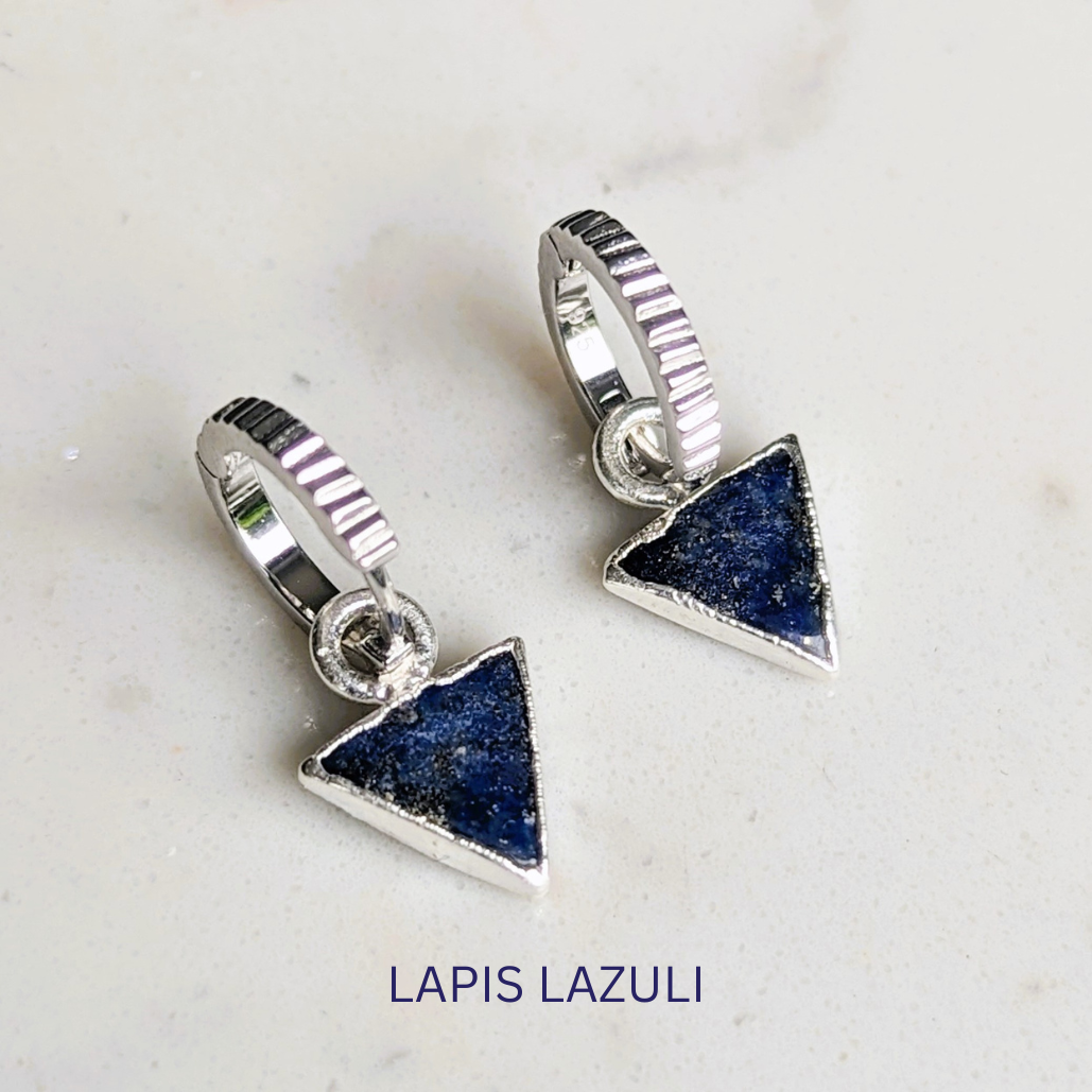 The Triangle Interchangeable Gemstone Earring Charms