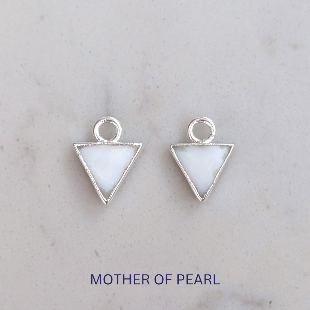 The Triangle Interchangeable Gemstone Earring Charms