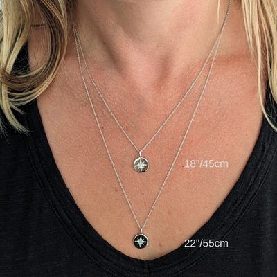 The Starburst Disc Necklace -Sterling Silver