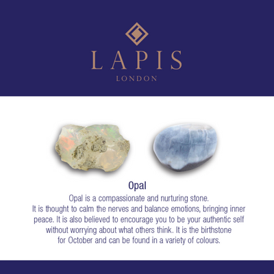 The Orb Blue Opal October Birthstone Earrings