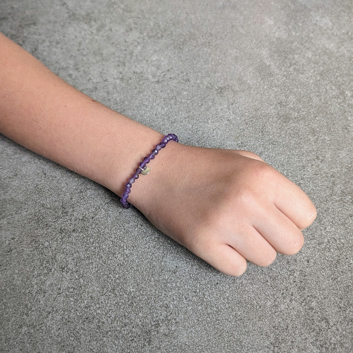 Amethyst children's gemstone bracelet 