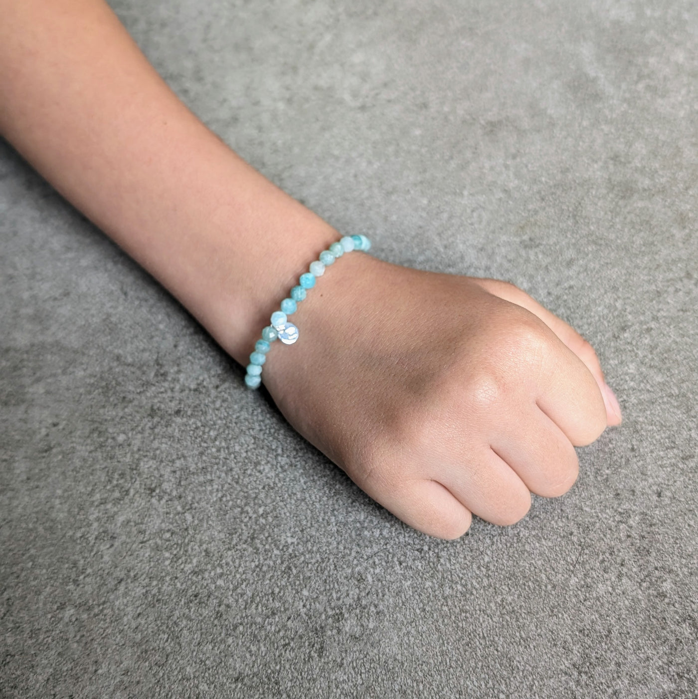 Amazonite children's gemstone bracelet 