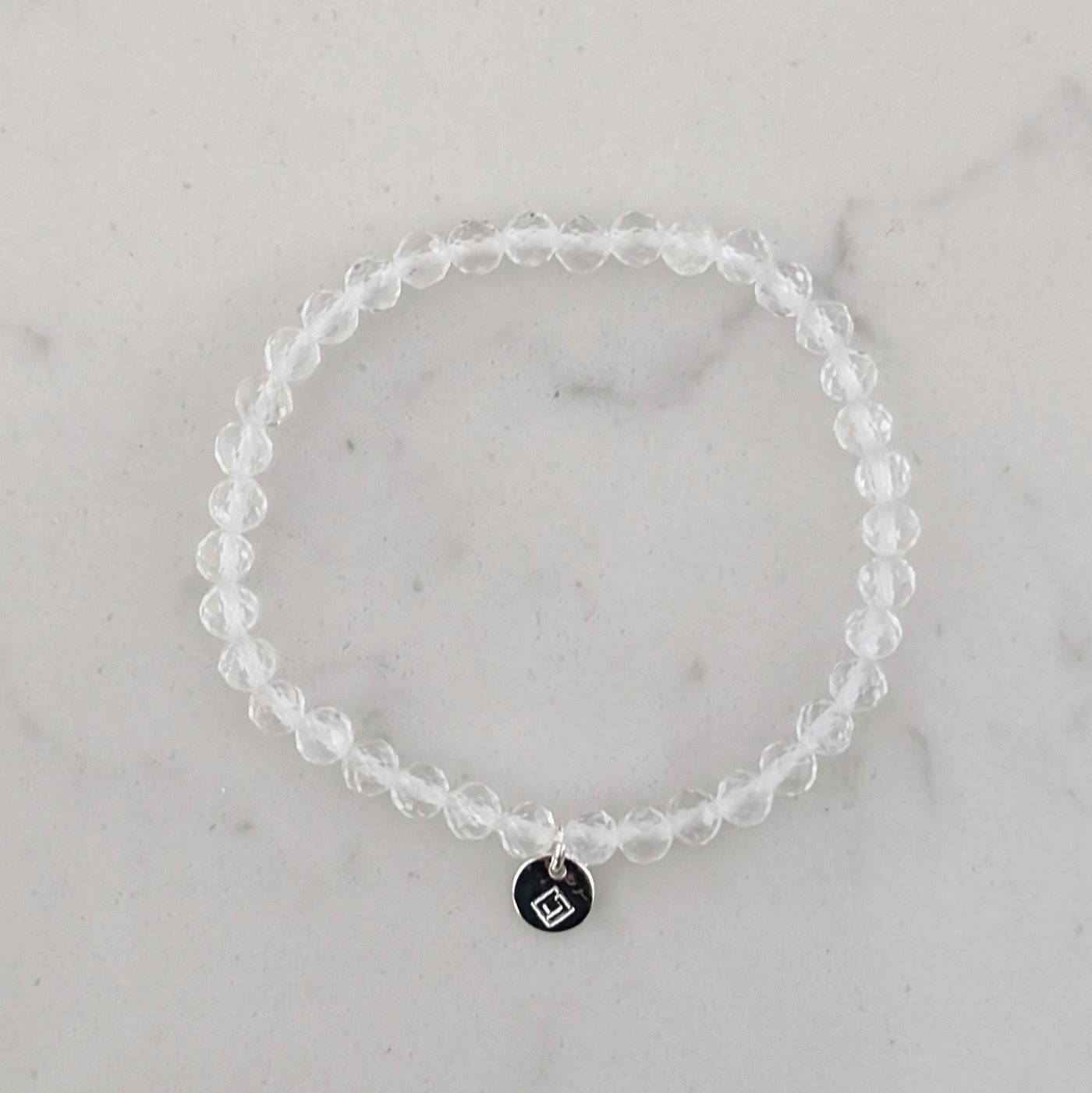 Clear quartz children's gemstone bracelet 