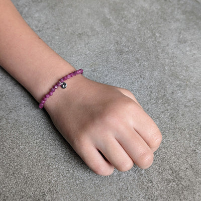 Ruby children's gemstone bracelet 