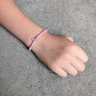 Pink Tourmaline Children's Gemstone Bracelet
