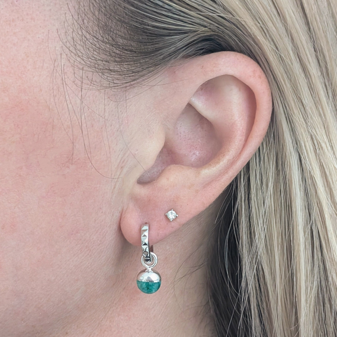 The Orb Turquoise December Birthstone Earrings