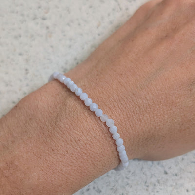 blue lace agate gemstone bracelet 