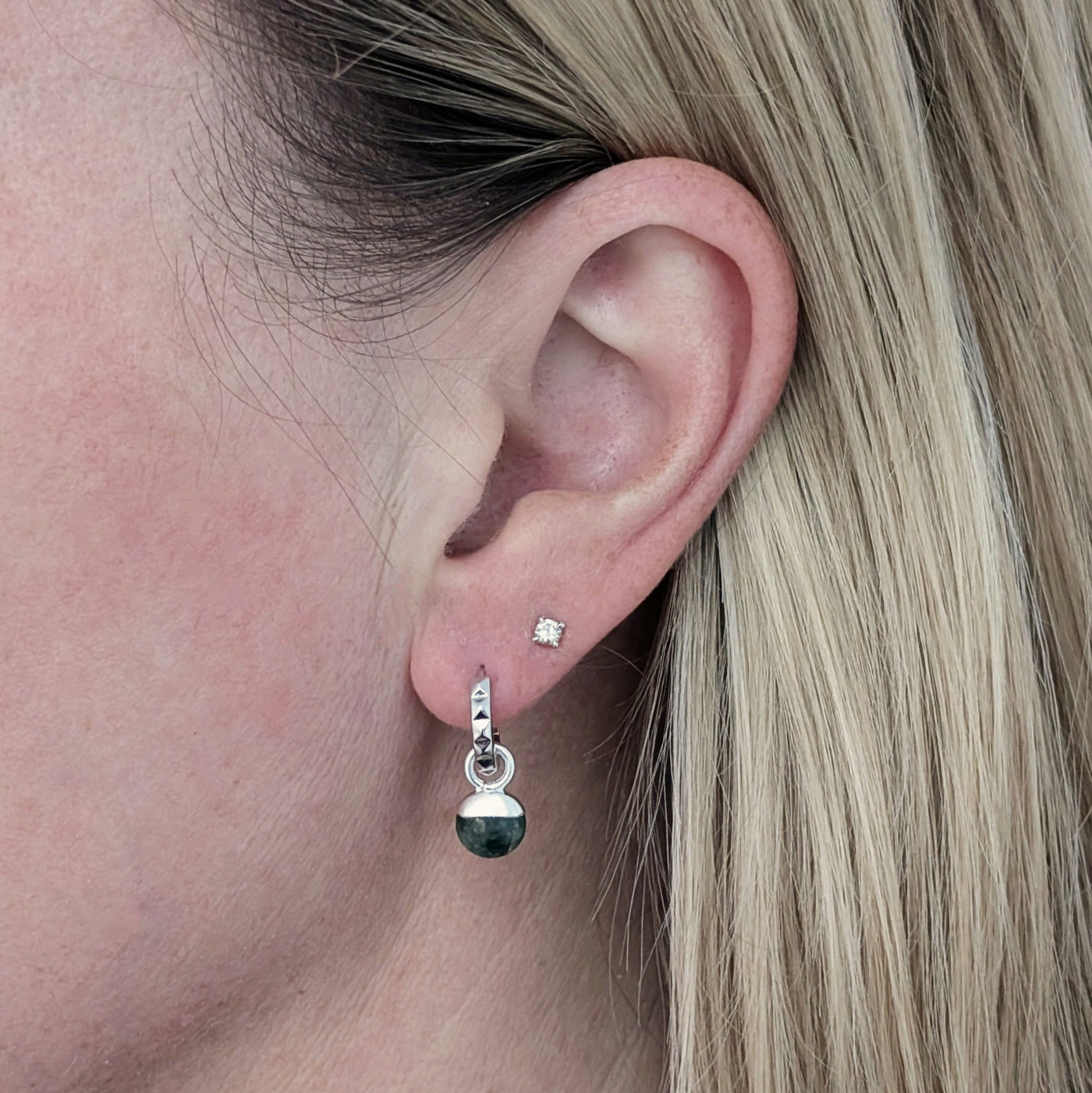 The Orb Emerald May Birthstone Earrings