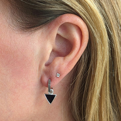 The Triangle Interchangeable Gemstone Earring Charms