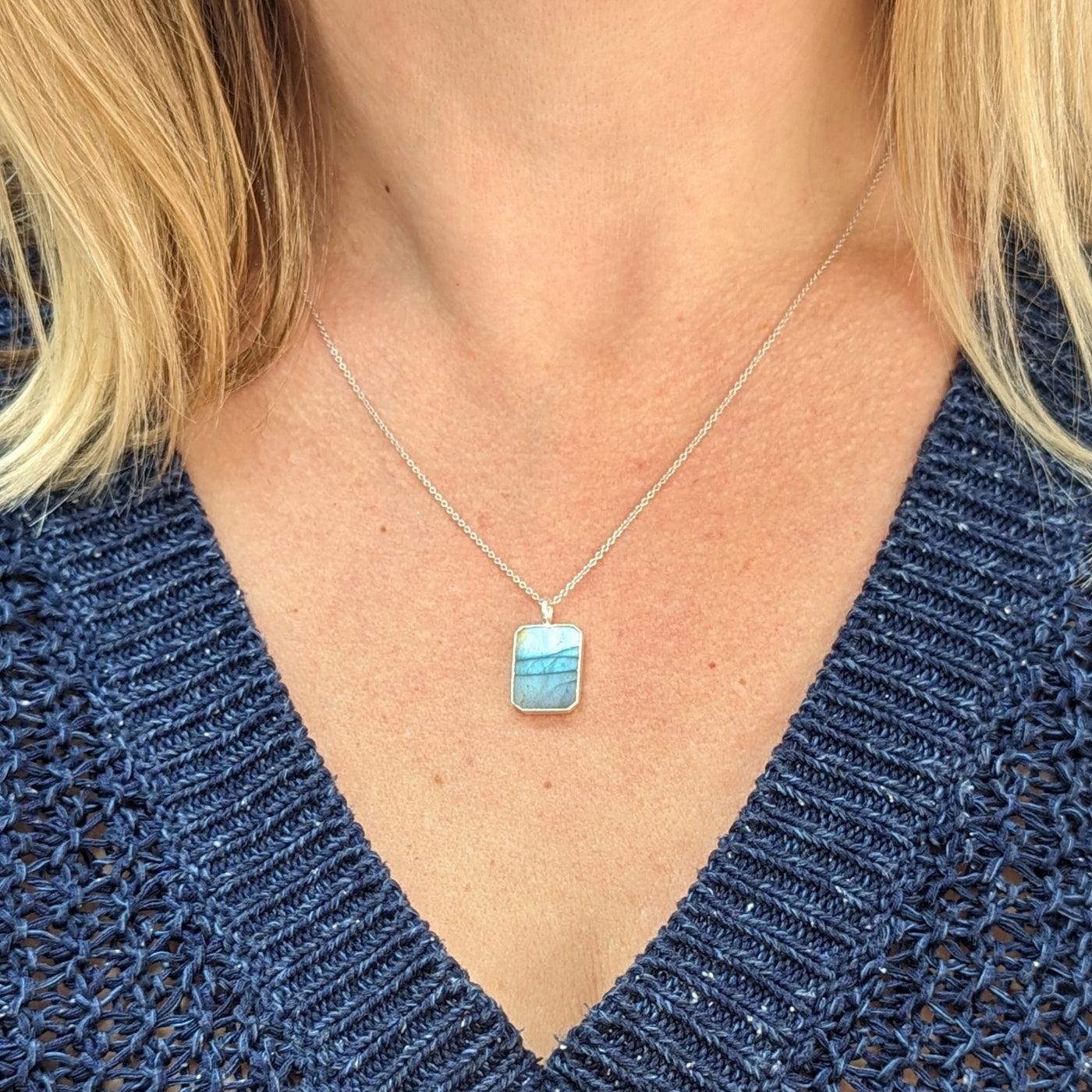 The Rectangle Labradorite Necklace