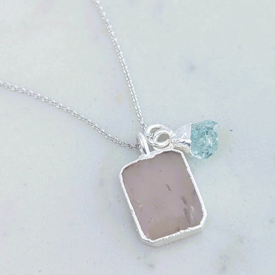 The Duo Rose Quartz Necklace