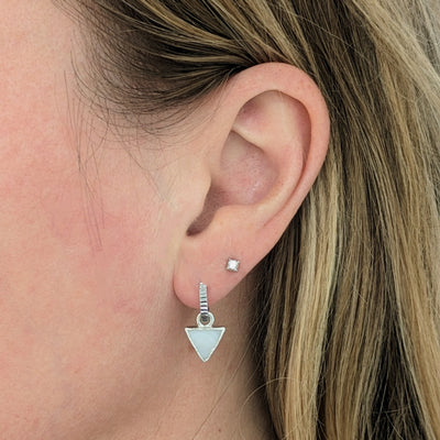 The Triangle Interchangeable Gemstone Earring Charms