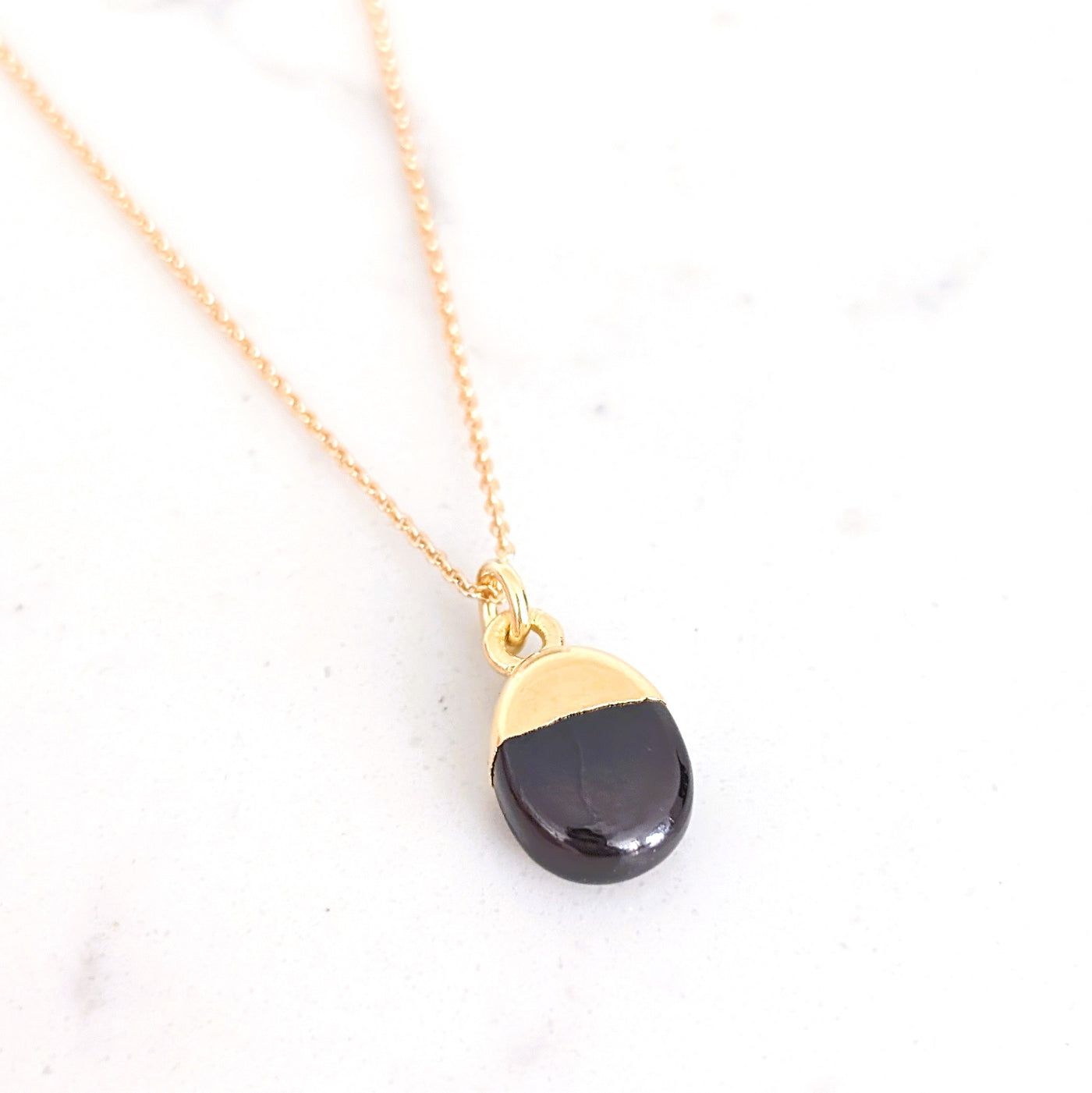 Garnet January birthstone necklace