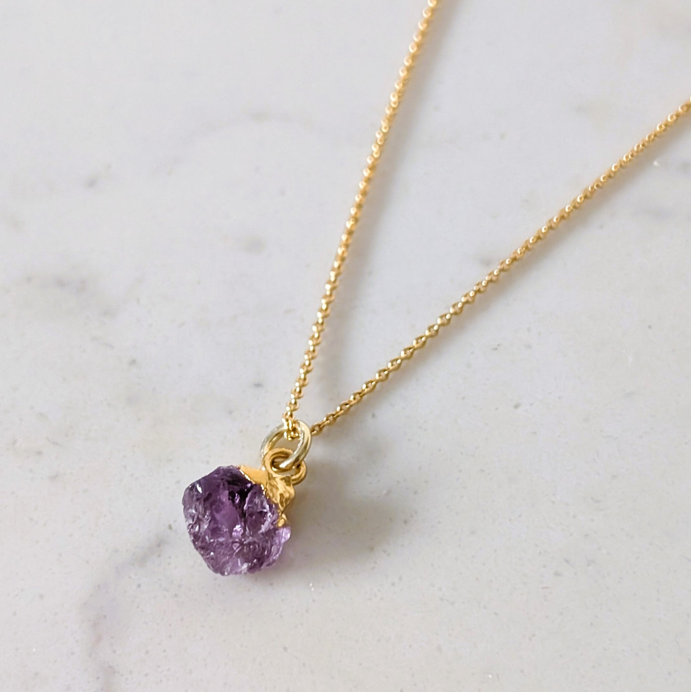 Amethyst February birthstone necklace