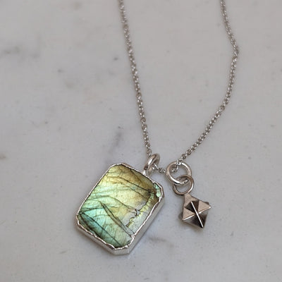 The Duo Labradorite Necklace