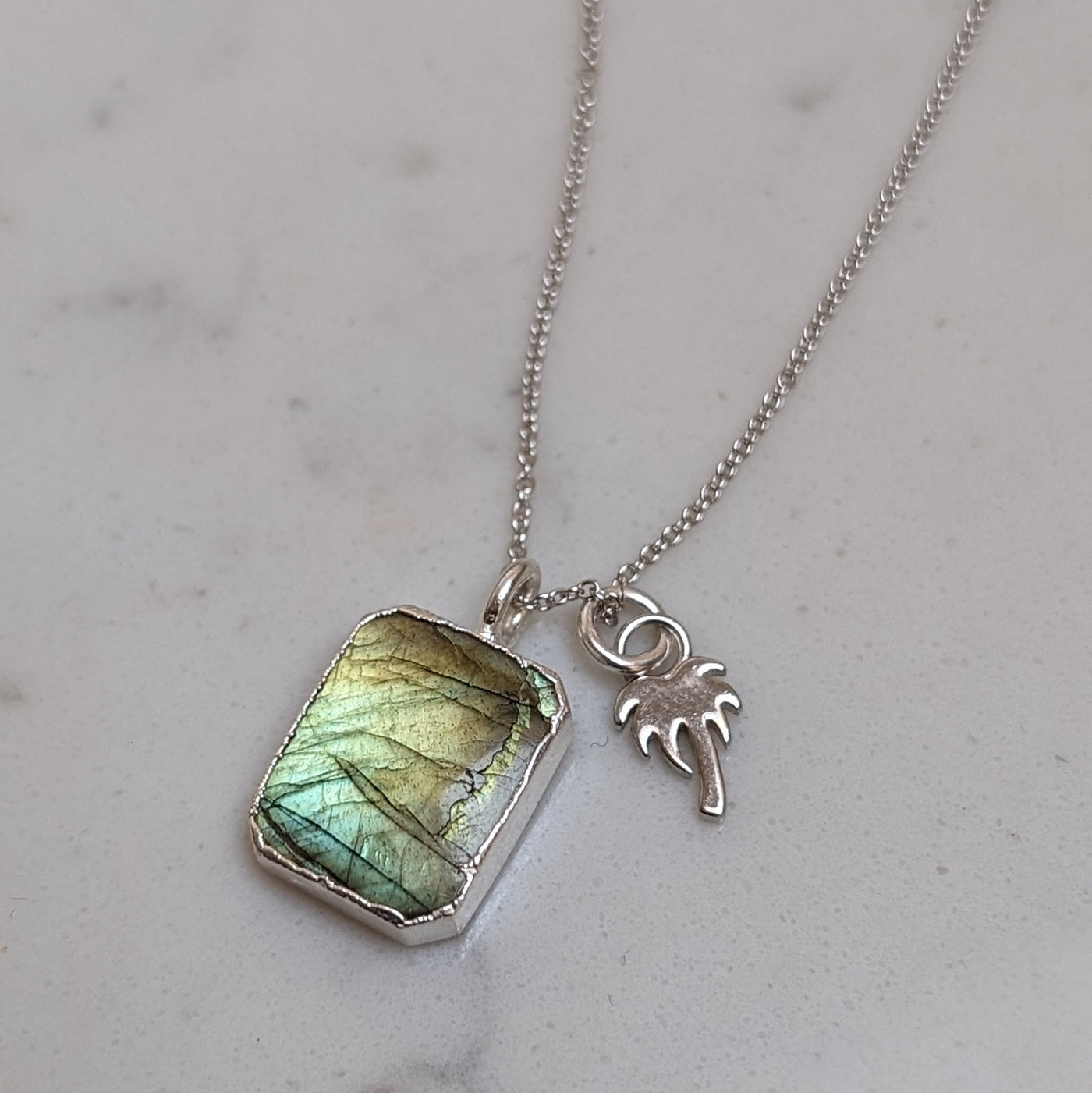 The Duo Labradorite Necklace