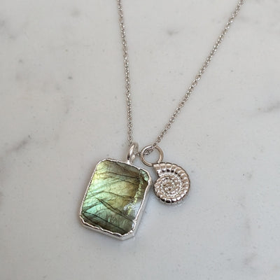 The Duo Labradorite Necklace