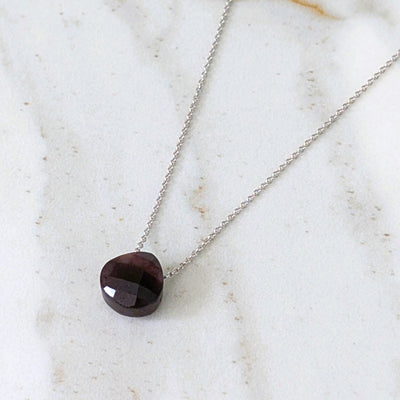 The Nuget garnet January birthstone necklace