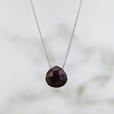 The Nuget garnet January birthstone necklace