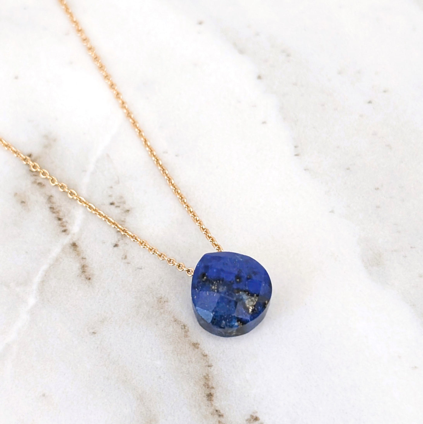 lapis lazuli September birthstone necklace