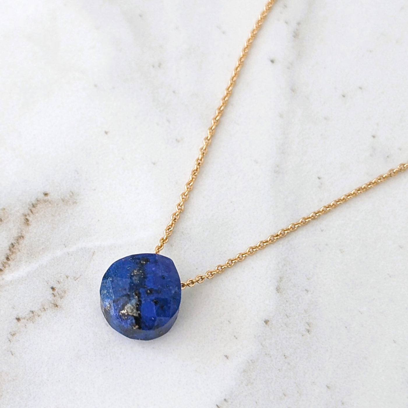 lapis lazuli September birthstone necklace