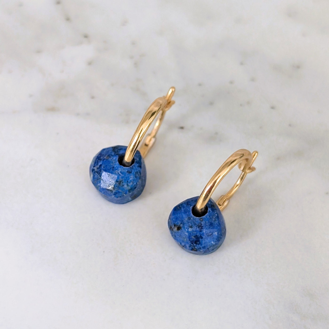 lapis lazuli September birthstone earrings