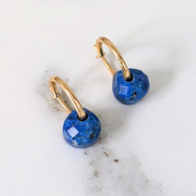 lapis lazuli September birthstone earrings