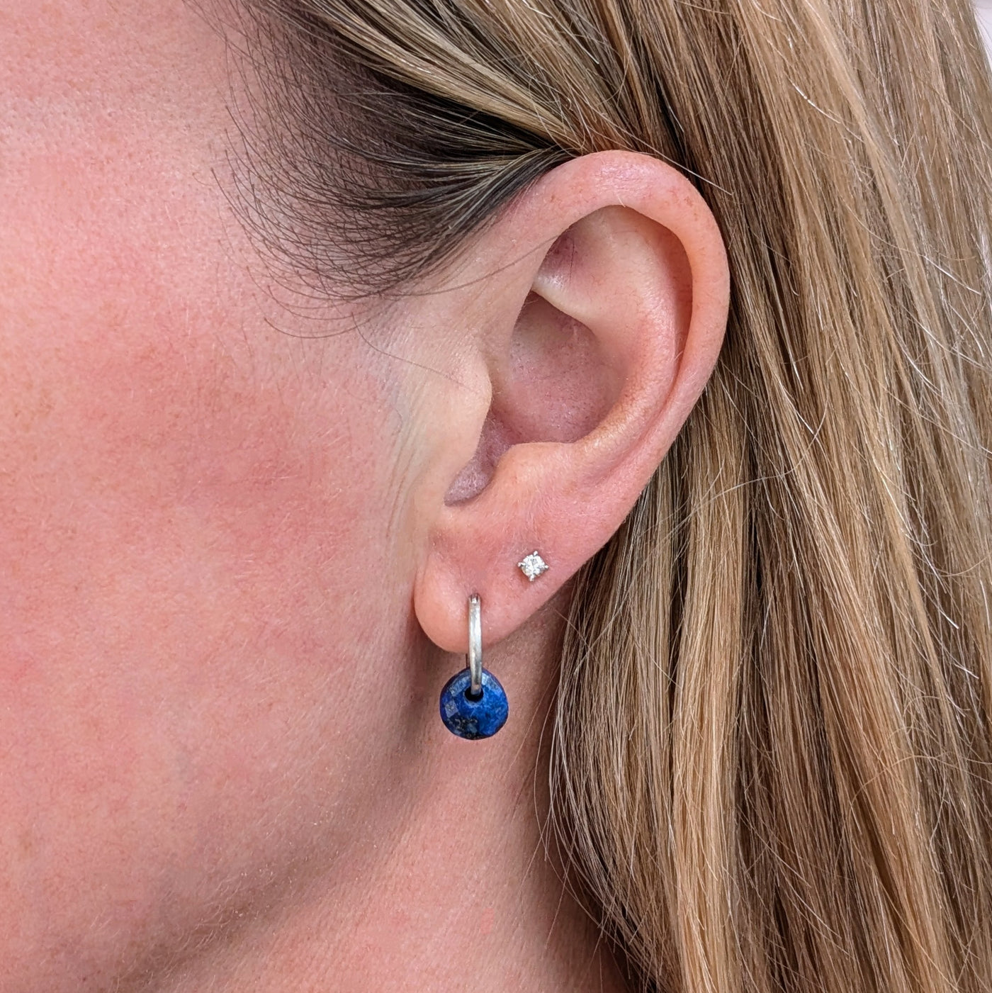 lapis lazuli September birthstone earrings