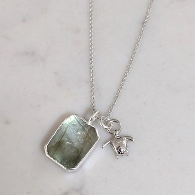 The Duo Labradorite Necklace