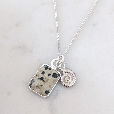 The Duo Dalmatian Jasper Necklace