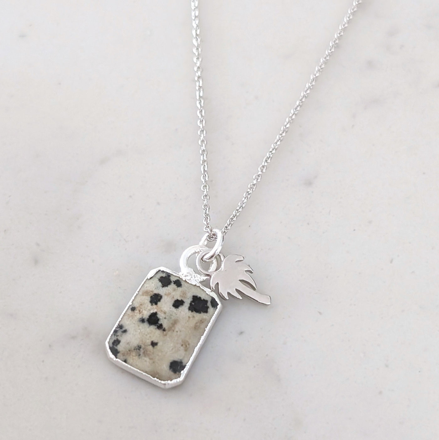 The Duo Dalmatian Jasper Necklace