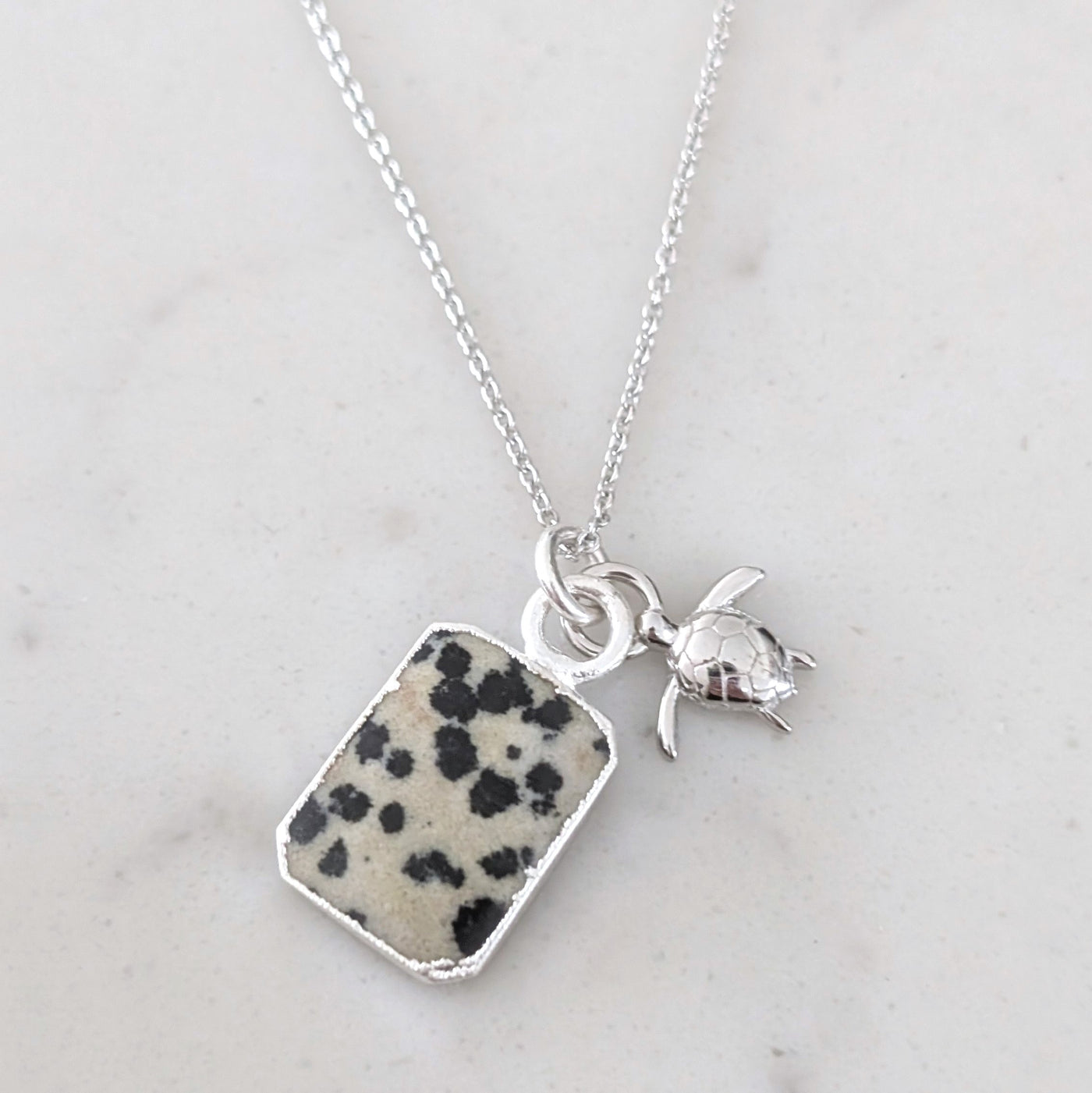 The Duo Dalmatian Jasper Necklace