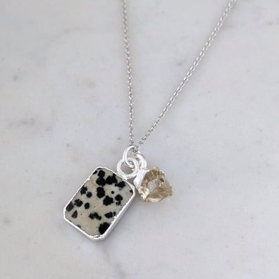 The Duo Dalmatian Jasper Necklace