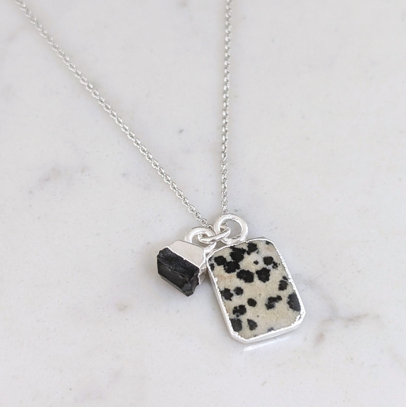 The Duo Dalmatian Jasper Necklace