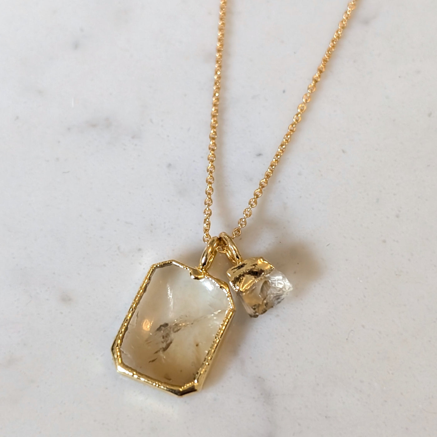 The Duo Citrine Necklace