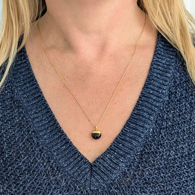 The Orb Garnet January Birthstone Necklace | Love & Friendship