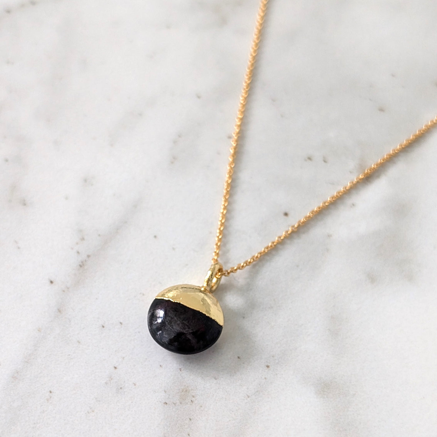 The Orb Garnet January Birthstone Necklace | Love & Friendship