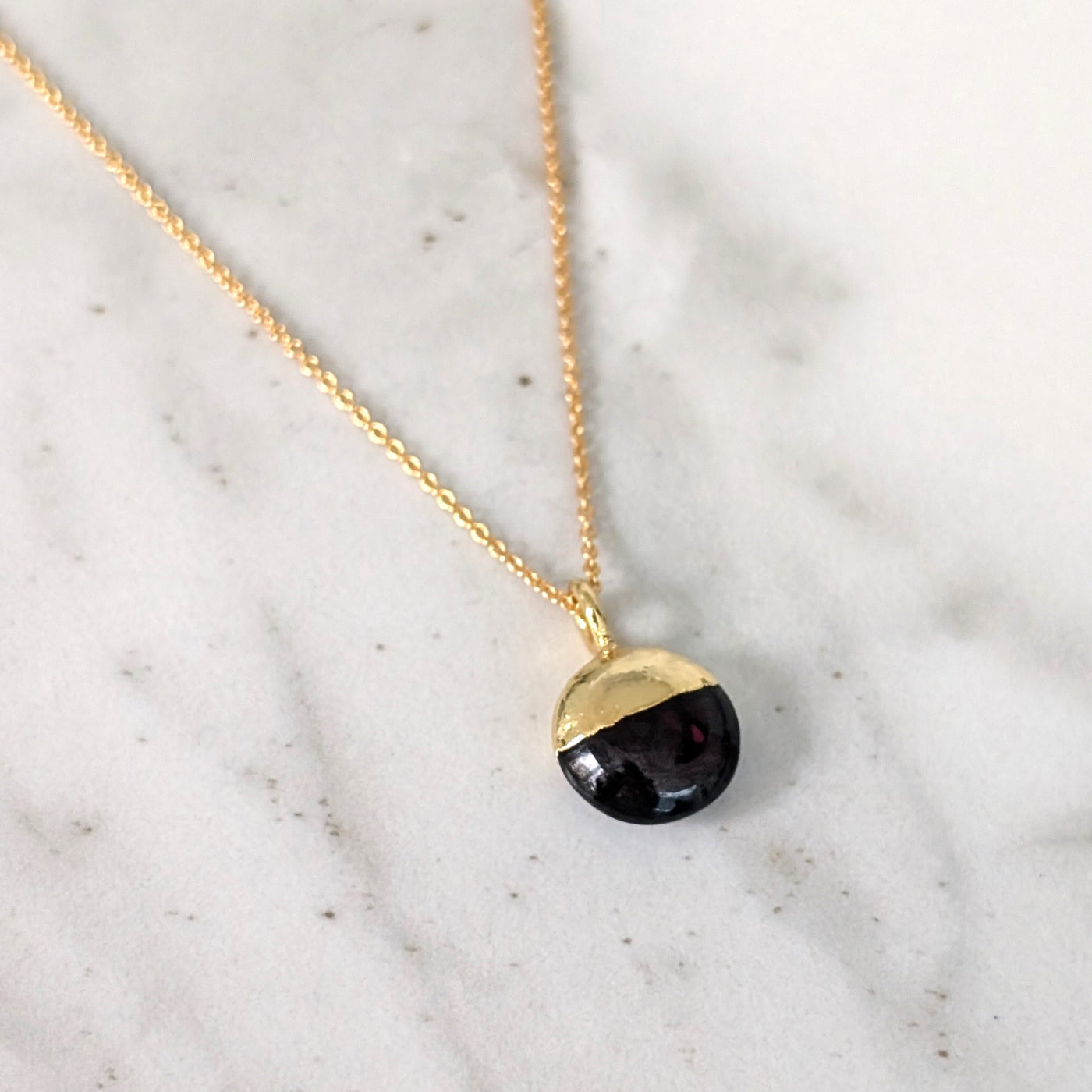 The Orb Garnet January Birthstone Necklace | Love & Friendship